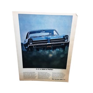 Vintage 1965 Pontiac Ad 2 A Fistful Performance Muscle Car Wide Track Tiger