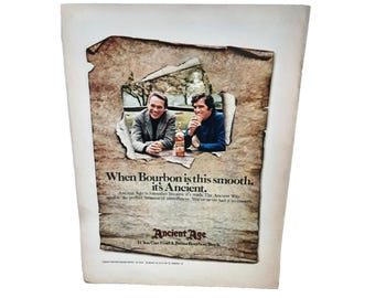 1971 Ancient Age Bourbon Whiskey Original Print Ad 70s
