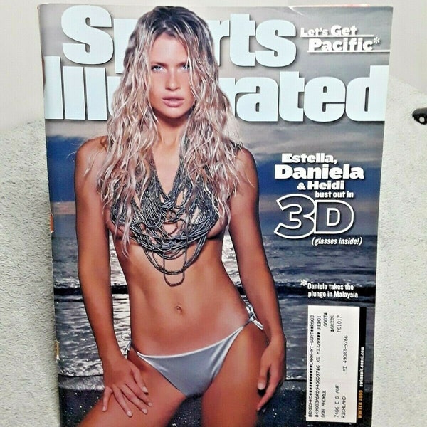 Sports Illustrated Swimsuit Magazine Winter 2000 Daniela Pestova Heidi Klum more Models with 3D Glasses vintage