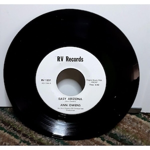 Ann Owens Easy Arizona 45 Record RV Records Label