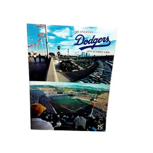 1974 Los Angeles Dodgers Cardinals Scorecard Magazine Dodgers Stadium