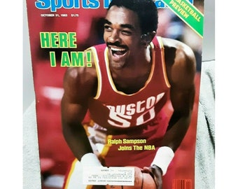 Sports Illustrated October 1983 Ralph Sampson Houston Rockets with Label