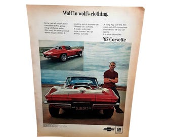 1967 Chevy Corvette Sting Ray 427 Vintage Chevrolet Corvette Ad