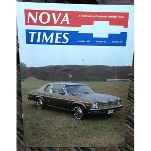 Nova Times October 1993 Chevy Cars Nostalgic Novas Magazine Classic