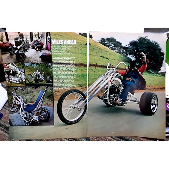 1973 Buddy Miles Harley Davidson Trike Vintage Magazine Photo