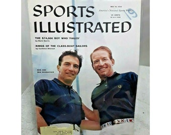 Sports Illustrated May 18 1959 Bob and Bus Mosbacher Class Boat Sailors vintage