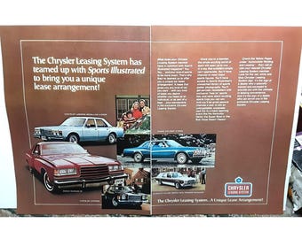 1977 1978 Chrysler Leasing Magnum LeBaron Cordoba Original Print Ad vintage 70s
