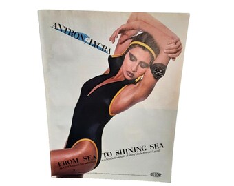 1985 Jantzen Hooded Wetsuit Sexy Woman Dupont Original Print Ad vintage 80s