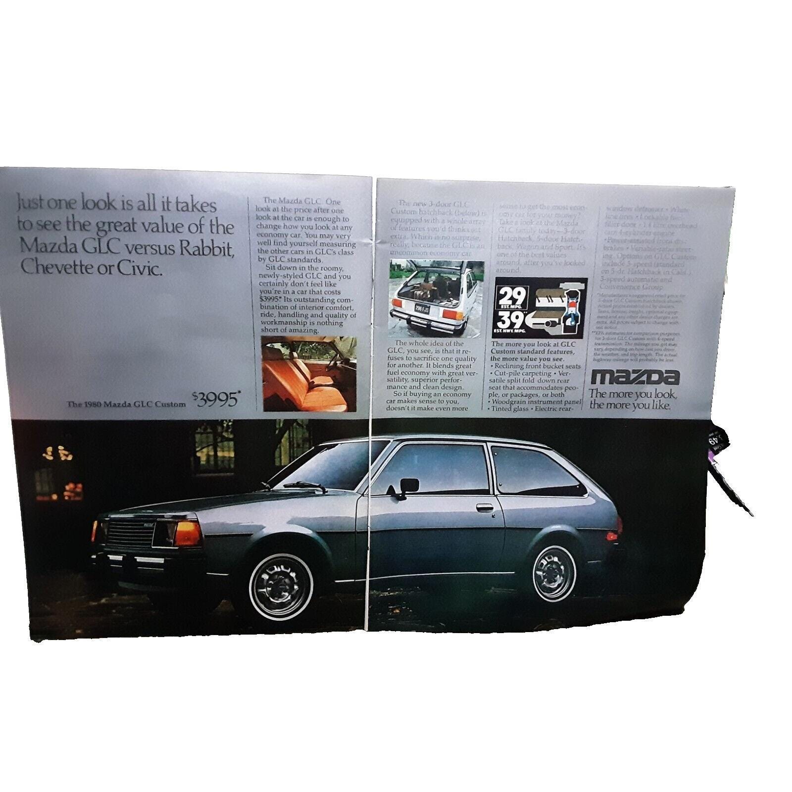 1979 1980 Mazda GLC Car Original Print Ad - Etsy