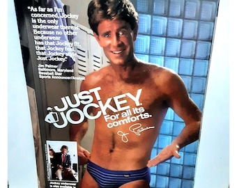 1987 Jim Palmer Jockey Briefs Underwear Dry Idea Deodorant Original Print Ad vintage 80s