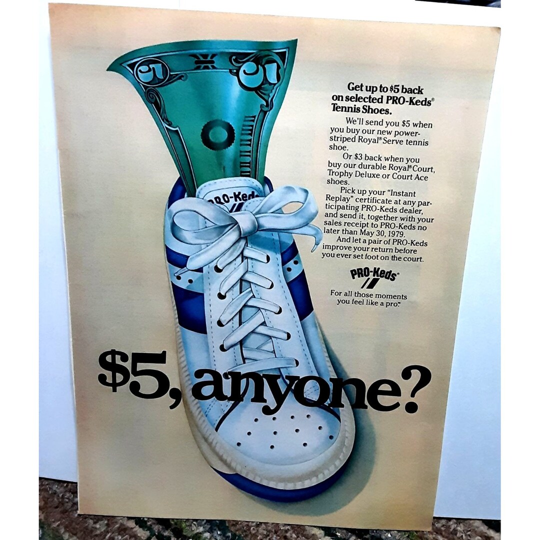 1979 Pro Keds Tennis Shoes Royal Serve Vintage Print Ad 70s Original Etsy