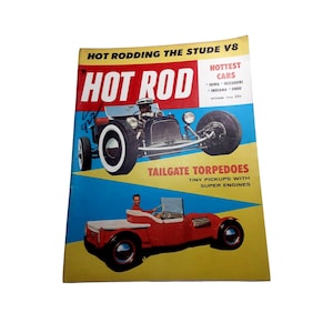 Hot Rod Magazine Oct 1954 Stude V8 Tailgate Torpedoes Drag Racing Rod Custom