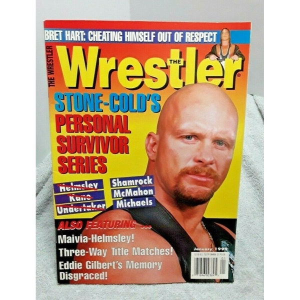 The Wrestler January 1999 Stone Cold Steve Austin Bret Hart more wwe wwf wcw ecw
