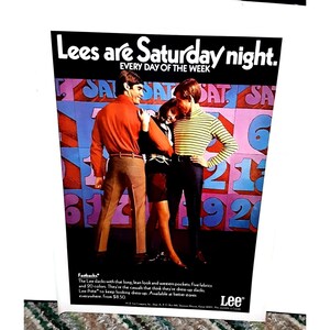 1969 Lee Fastbacks Pants Vintage Print Ad Original