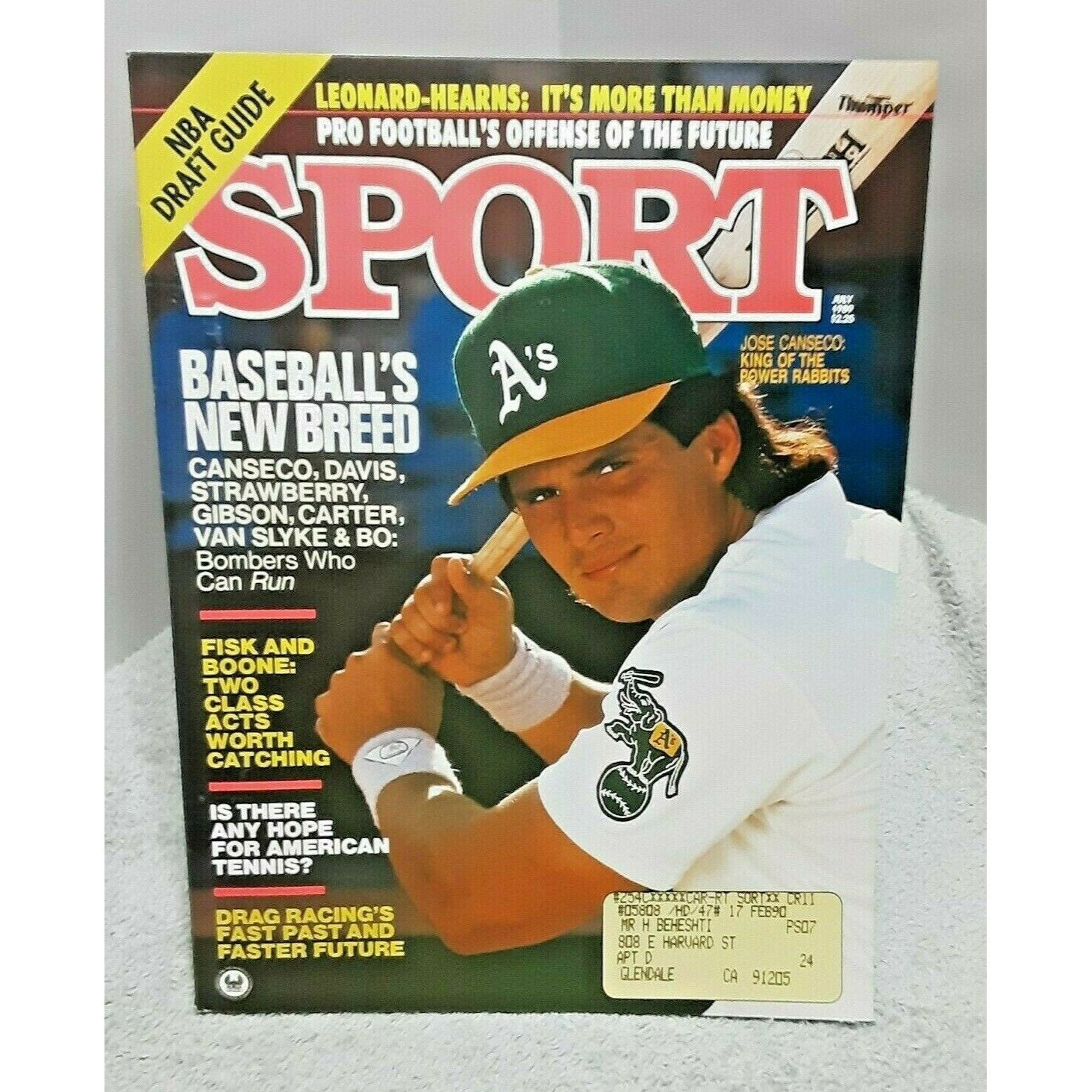 Sport Magazine July 1989 Jose Canseco Oakland Ahtletics - Etsy