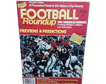 Football Roundup Fall 1980 College Football Magazine Leonard Mitchell Houston