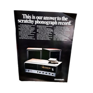 1968 Panasonic Symphony 8 Stereo System Original Print Ad 60s