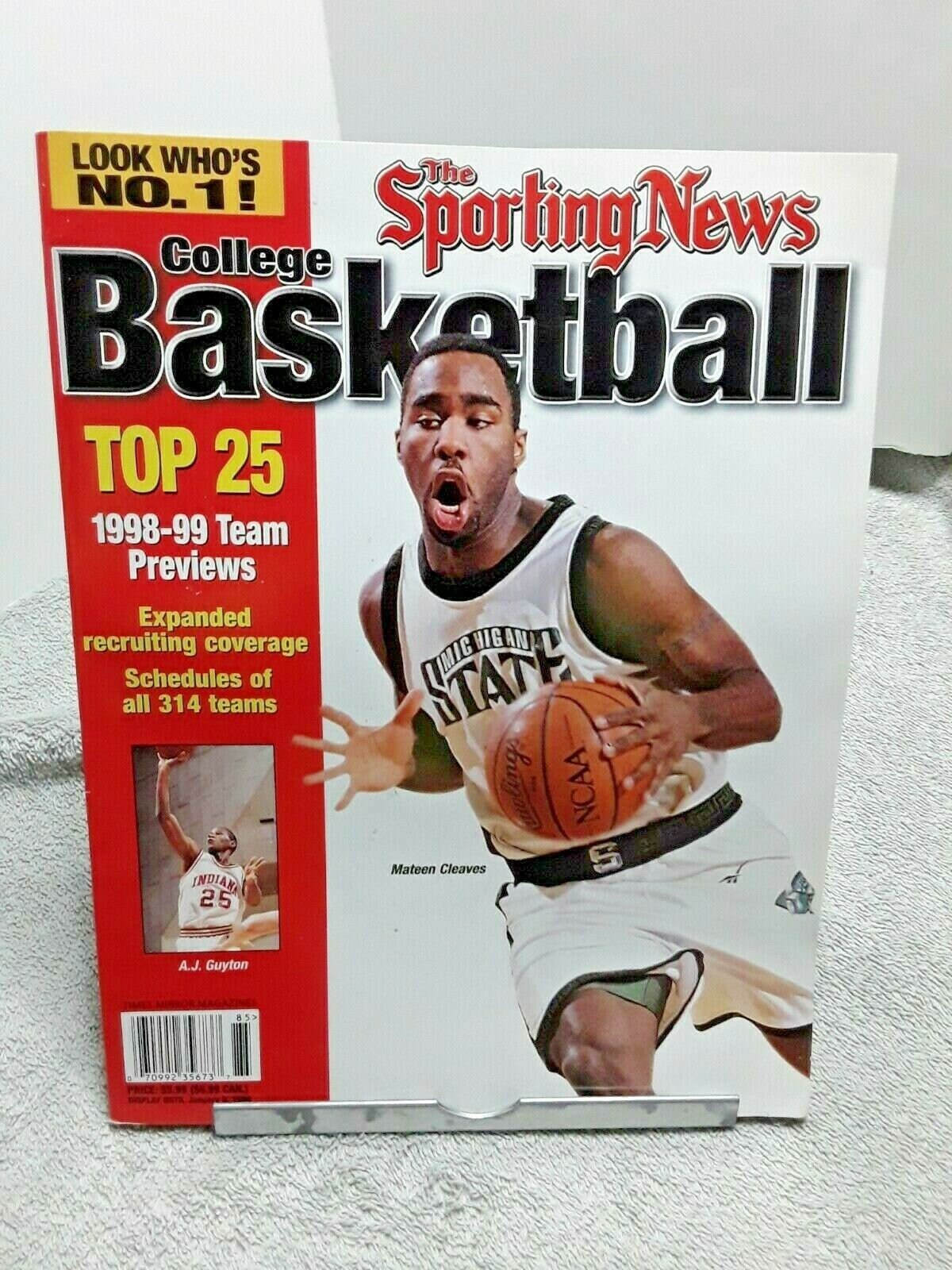 Sporting News College Basketball Magazine 1999 Mateen Cleaves Etsy