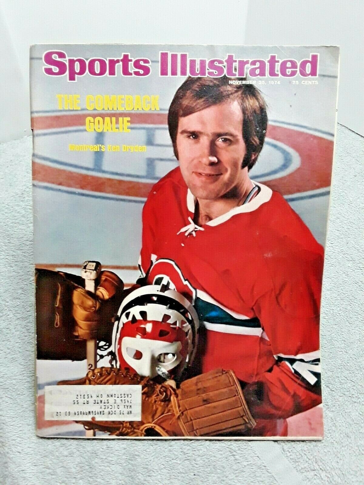 Vintage Sports Illustrated magazine 11/25/75, Ken Dryden NHL cover