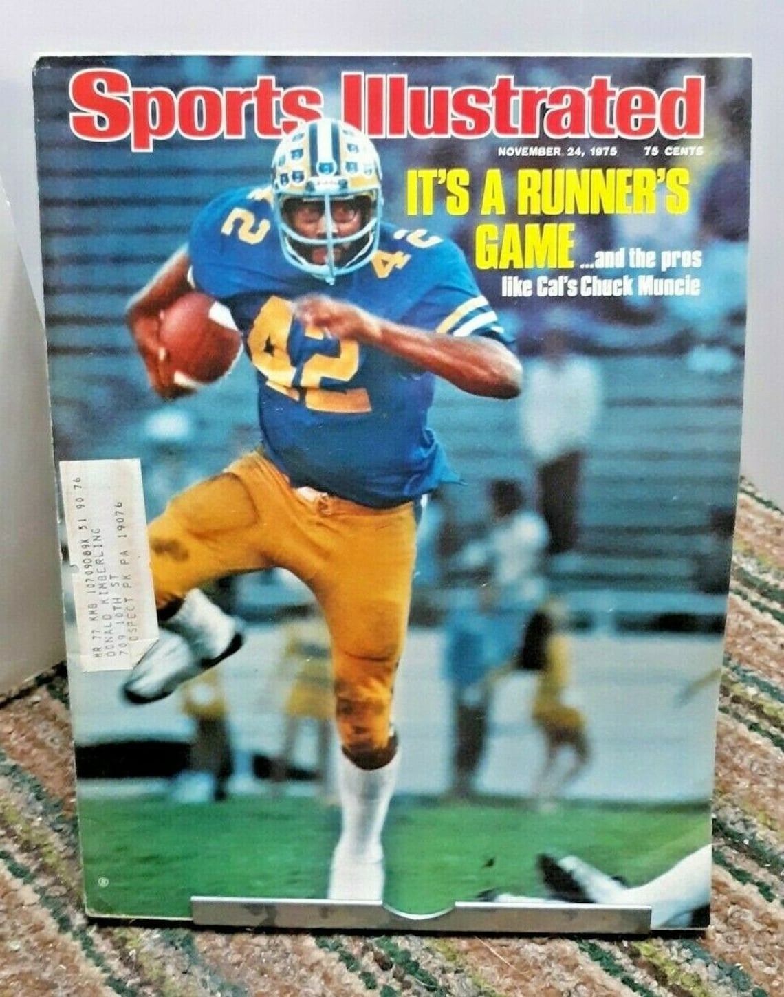 Sports Illustrated November 24 1975 Chuck Muncie CAL on Cover Etsy