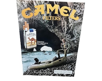 1984 Camel Filters Cigarette Vintage Print Ad Rugged Outdoorsman Scene