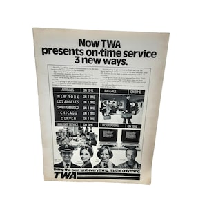 1977 TWA Airlines Print Ad Being the Best Isn’t Everything Travel Pilot Staff