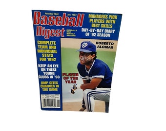 Baseball Digest January 1993 Roberto Alomar Toronto Blue Jays NO Label