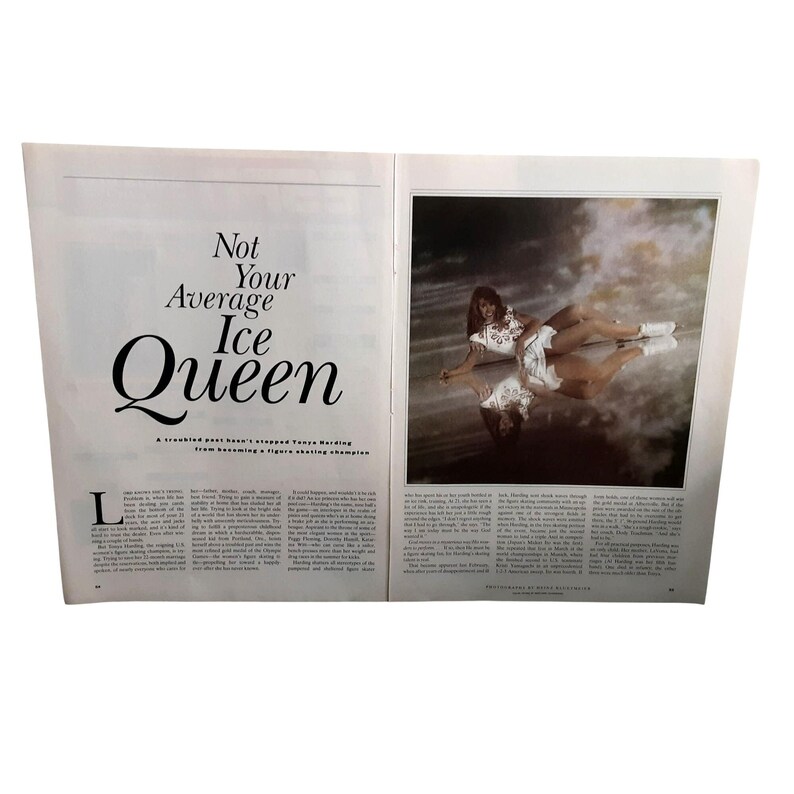 1992 Vintage Tonya Harding Magazine Article 7 Pages Skating Champion - Etsy
