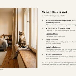 What this is not: not a health tracker, not a kitten book, not about loss, not a checklist