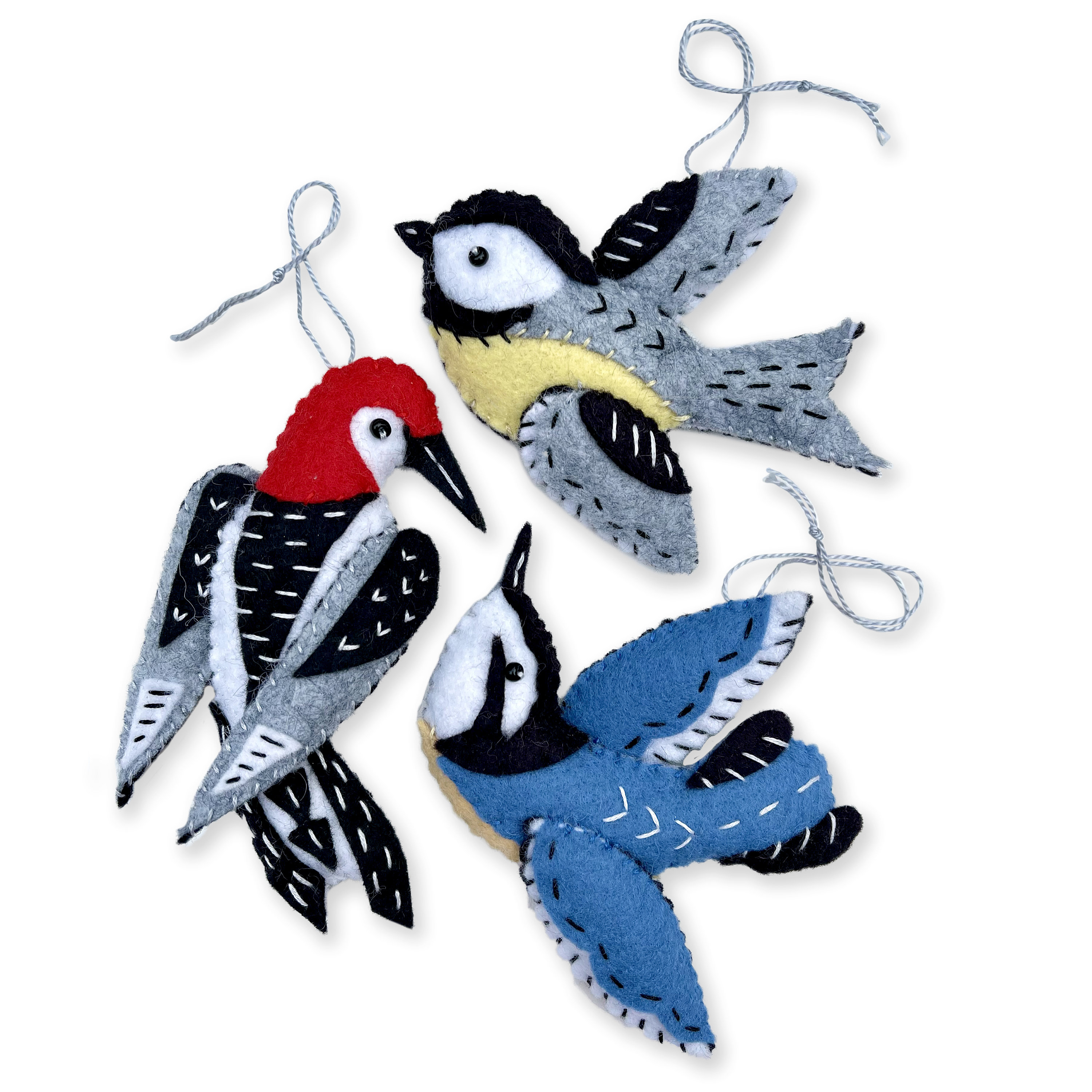 Specht Nuthatch Chickadee Vogel Ornamente Vogel Nähen Kit