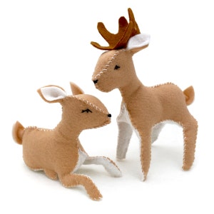 Deer, Felt Sewing Kit, Felt Animal Craft Kit, Deer Sewing Kit, Begining Sewing Kit, DIY Sewing 'Darling Deer'Heidi Boyd image 2