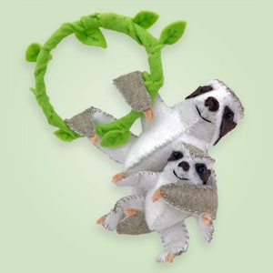 Sloth Sewing Kit, Felt Animal Craft Kit, Felt Sloth Ornament, DIY Sloth, Beginner Sewing Kit, DIY Kit, Hand Stitching, Sloth