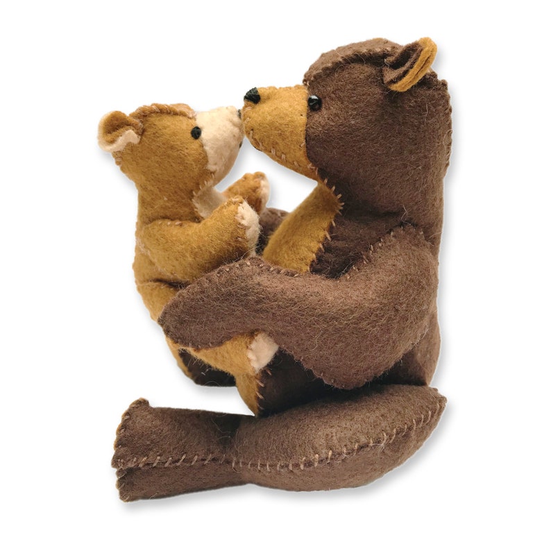 Bears Sewing Kit Felt Bear Craft Kit Brown Bear Bear Cub Etsy UK