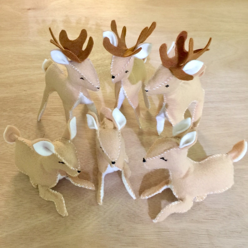 Deer, Felt Sewing Kit, Felt Animal Craft Kit, Deer Sewing Kit, Begining Sewing Kit, DIY Sewing 'Darling Deer'Heidi Boyd image 6