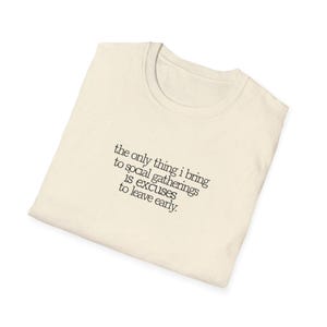 Introvert Tee, Sarcastic Quote Shirt, Small Chest Text, Dry Humor (Digital Download) image 9