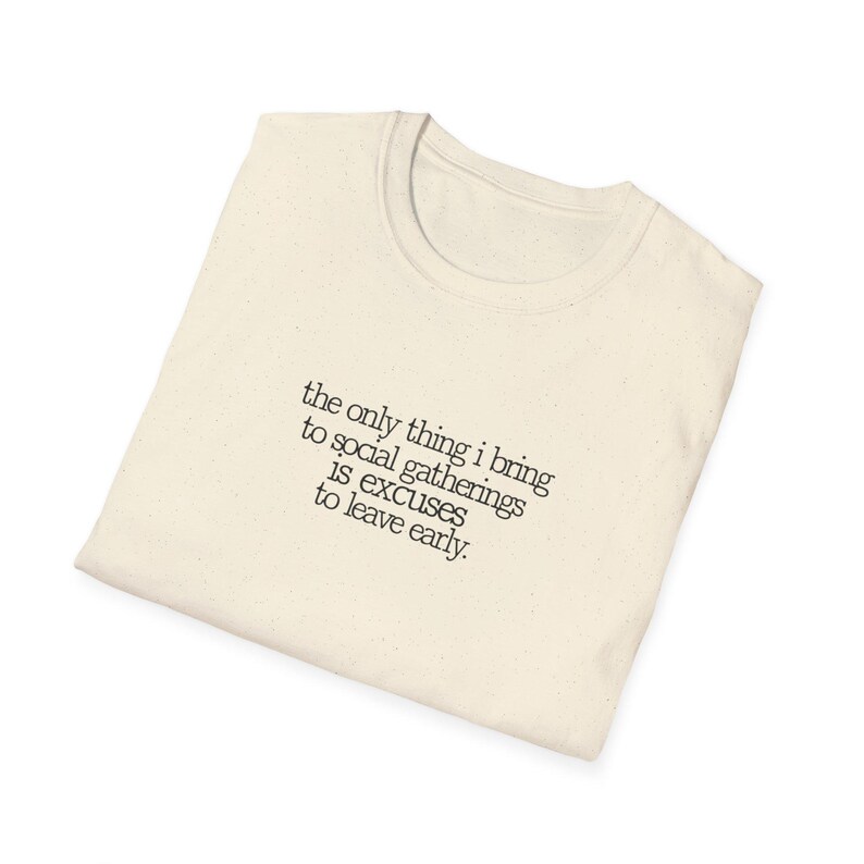 Introvert Tee, Sarcastic Quote Shirt, Small Chest Text, Dry Humor (Digital Download) image 9