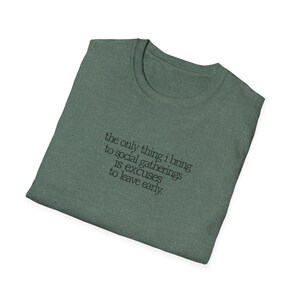 Introvert Tee, Sarcastic Quote Shirt, Small Chest Text, Dry Humor (Digital Download) image 8
