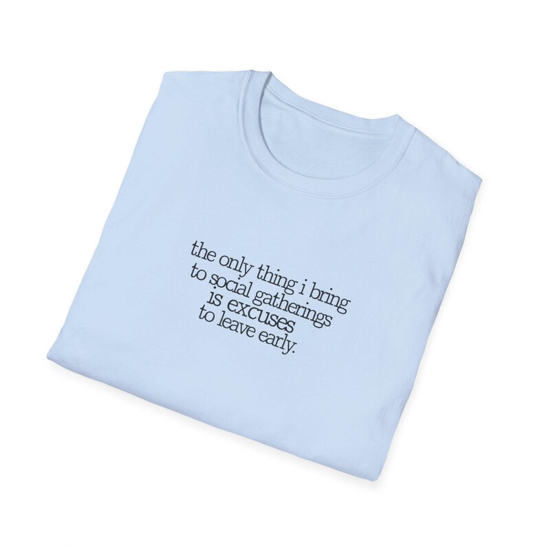 Introvert Tee, Sarcastic Quote Shirt, Small Chest Text, Dry Humor (Digital Download) image 7