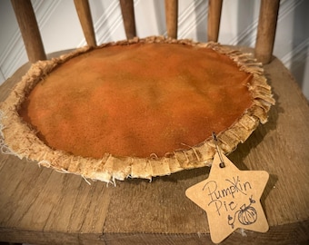 Big Primitive Farmhouse Faux Pumpkin Pie