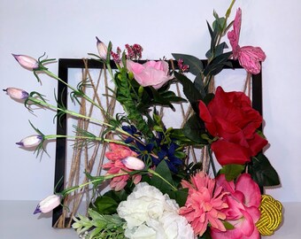 3D Flower Wall Art – Handmade Floral Frame