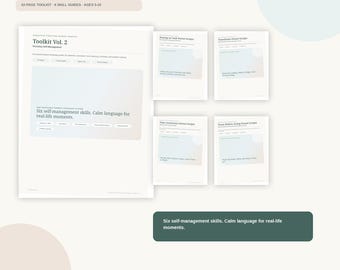 Executive Function Parent Scripts Toolkit Vol. 2, 6 Self-Management Skills for Kids, Printable PDF