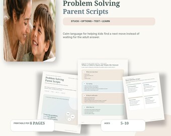 Script per genitori per la risoluzione dei problemi con i bambini, per sbloccarsi e trovare soluzioni, PDF sulle funzioni esecutive