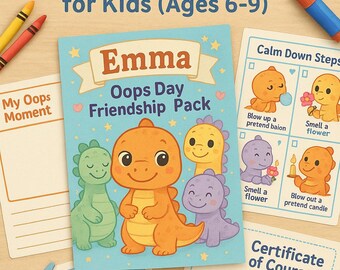 Paquete de actividades para el Día del "Emma Oops" / 15 hojas de trabajo imprimibles de aprendizaje socioemocional para niños / PDF sobre coraje y resiliencia