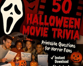 Trivialidades de películas de Halloween: 50 preguntas imprimibles para fanáticos del terror y para divertirse en fiestas.