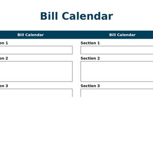 Monthly Bill Calendar | Printable Bill Payment Tracker (A4 & US Letter)