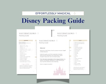 Disney Packing List | Walt Disney World Vacation Checklist | WDW Trip Planner PDF | Travel Organizer
