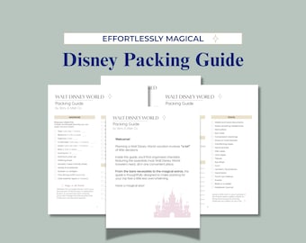 Disney Packing List | Walt Disney World Vacation Checklist | WDW Trip Planner PDF | Travel Organizer
