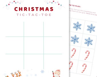 Christmas Tic Tac Toe Game | Holiday Kids Activity (PDF)