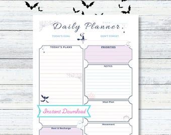 Spooky Cute Halloween Daily Planner (A5 & US Letter PDF)
