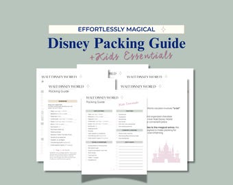 Disney Packing List | Walt Disney World Family Vacation Checklist & Guide | Kids Travel Essentials | WDW Trip Planner and Park Bag Organizer
